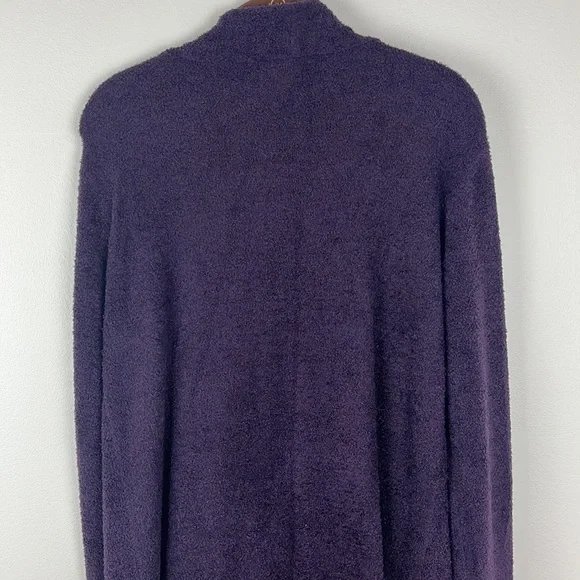 Barefoot Dreams women’s Bamboo Chic Lite cardigan in purple. Size L/XL - Picture 9 of 11
